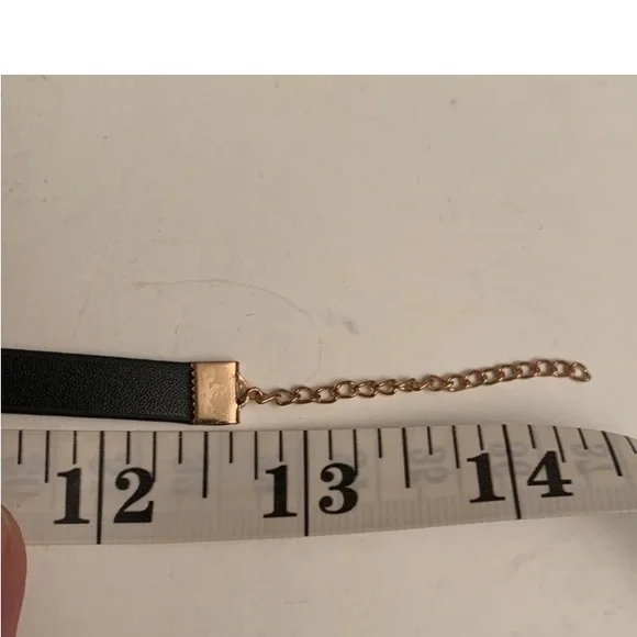 New YSL Black leather Necklace and or Bracelet with gold tone charms - Picture 6 of 9